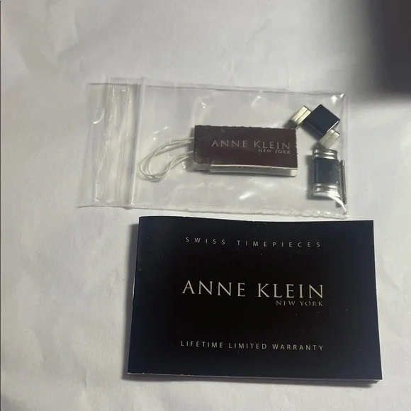 Anne Klein Silver and Black Watch & Real Diamonds NWT - www  display picture 2
